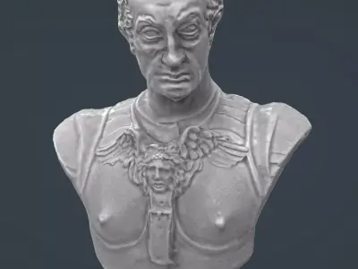 ROMAN BUST 1 Low-poly 3D model