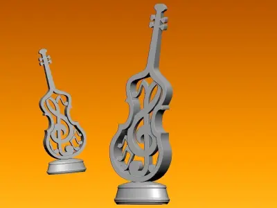 Decorative guitar statue - Decor - 3D print 3D print model