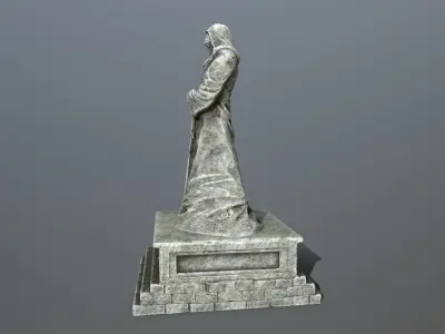 statue 4 lord of rings Low-poly 3D model