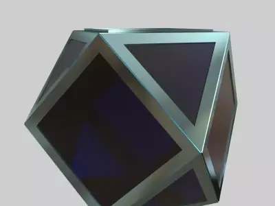 Glass Table 08 Low-poly 3D model