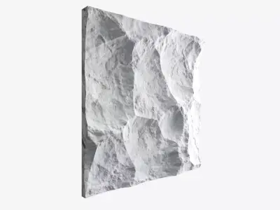 256-RockPanel piece of rock on wall 3D model
