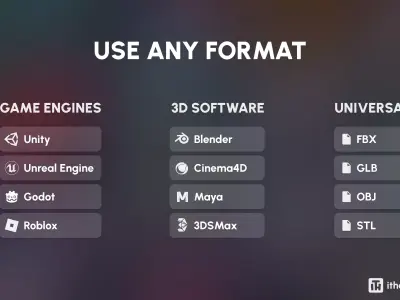 Modular Cyber Racing Cars Low-poly 3D model
