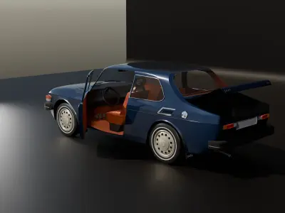 Saab 99 model year of 1975 3D model