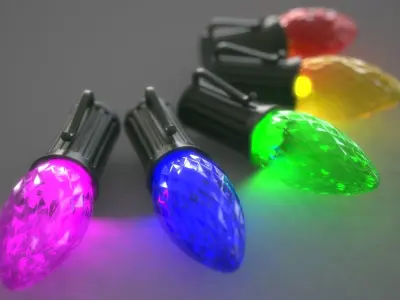 Bulb C7 Faceted  Low-poly 3D model