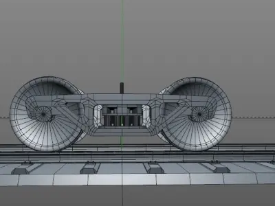 Train bogie Free low-poly 3D model