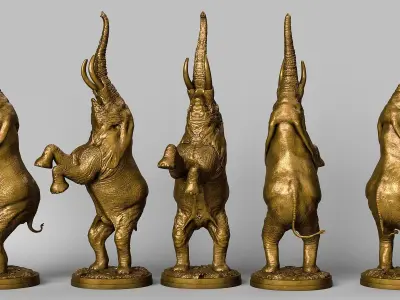 Standing Elephant 3D print model