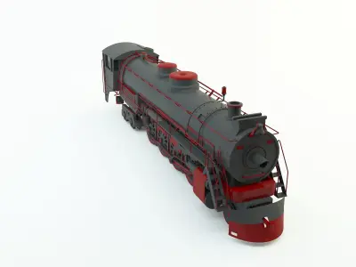  black locomotive 3d model 3D model