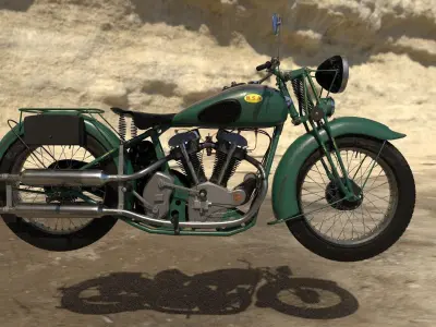 Motorcycle model BSA Y 13- 750  3D model