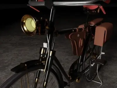 VIntage Bike Free low-poly 3D model