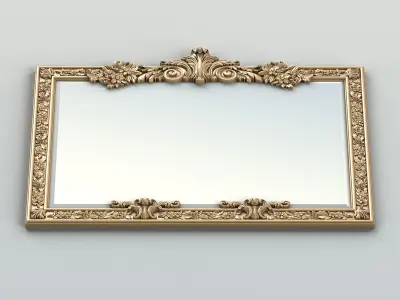 Rectangle mirror frame 017 3D model