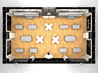 Moduler Exhibition Fair Stand 13x8 3D model