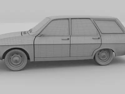 Renault 12  Dacia 1300 Estate HDRI 3D model