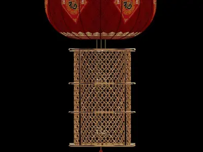 Chinese red lantern  3D model 36