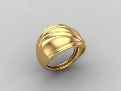 Women Ring Plain Ring Ready STL 3DM Models Womens Rings 3D print model 6