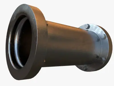 Steel Straight Pipe 3D model