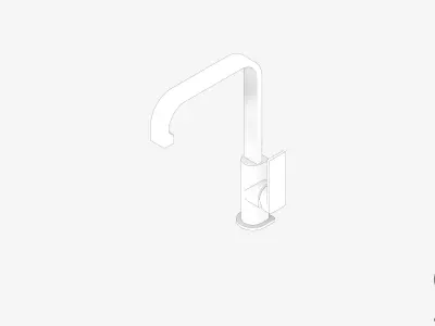 Sink Mixer - Luxury - Glide Low-poly 3D model