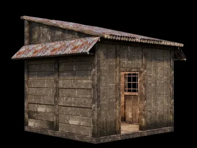 Medieval Houses 67- 4K Textures Game Ready Low-poly 3D model
