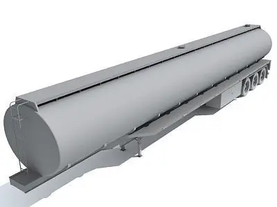 Detailed to texture Tanker Trailer 10 3D model