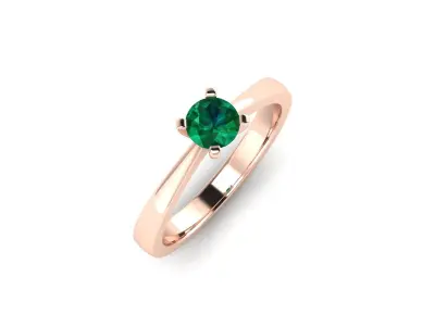solitaire wedding engagement women ring 3dm render detail 3D print model