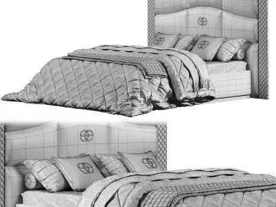 Noir Bed By Elve Luxury 3D model