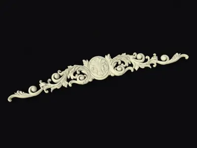 dekor shabby chic embellishment - ornate border 3D model