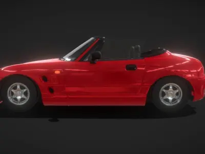 Suzuki Cappuccinno Low-poly 3D model