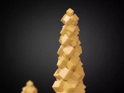 Stylized Christmas Tree Set 10 3D print model