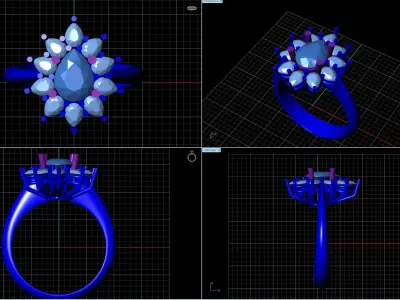 pear anturaj ring 3D print model