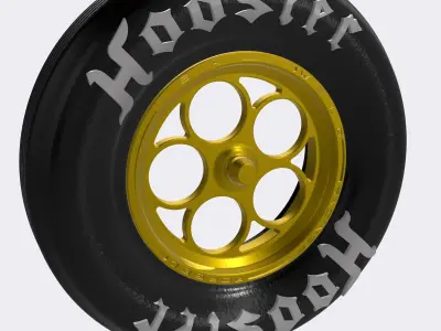 Drag Wheel COMBO Front Weld Magnum 2 15inch Spindle 3D print model