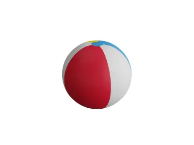 Beach Ball  Low-poly 3D model