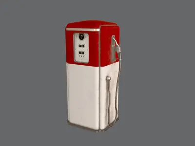 Old gas pump Low-poly 3D model