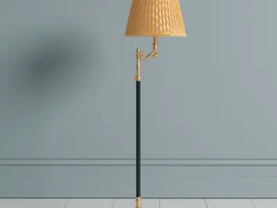 Decorative Crafts Duxbury Brass Floor Lamp 3D model