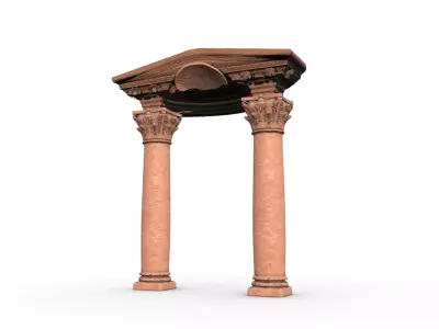 Corinthian Column Low-poly 3D model purchase