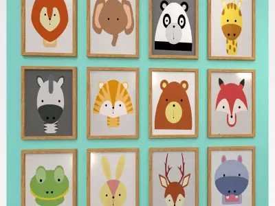 Childrens Decor Picture 3D model