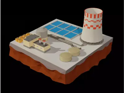 Nuclear power plant 3D model