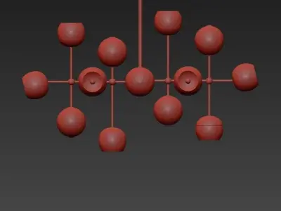 Chandelier with balls hanging from it 3D model purchase