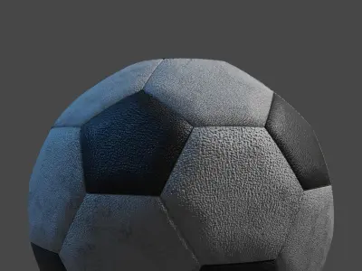 Soccer ball Low-poly 3D model 6