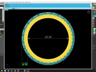 Luxury Pave Diamond Band Ring for Women 4306 3D print model