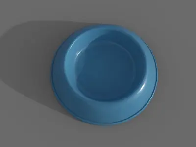 Cat Bowl Low-poly 3D model