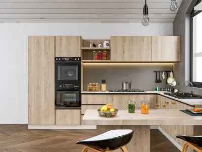 Kitchen Modern interior 0036 3D model