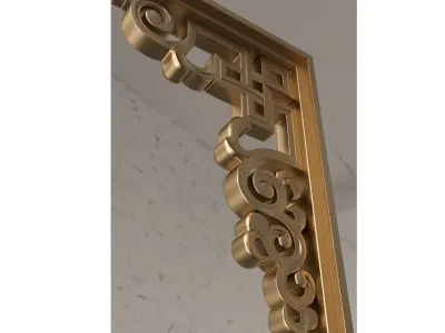 Bracket Carved Plaster Molding Decoration 01 Low-poly 3D model