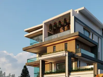 modern house 3D model 7