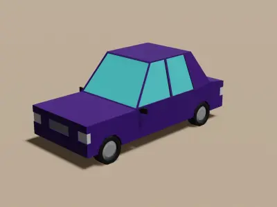 Lowpoly Cars Pack Free low-poly 3D model