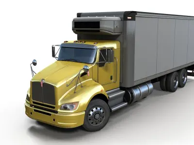 Kenworth t440 box truck Low-poly 3D model