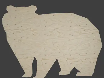 Plywood bear 3D model
