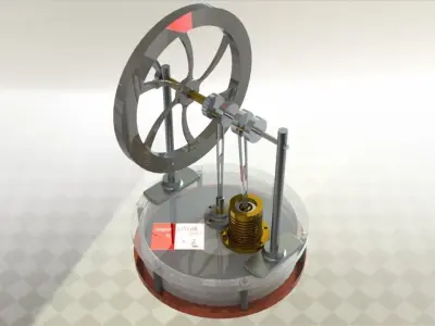 Stirling engine - Simplifed 3D model
