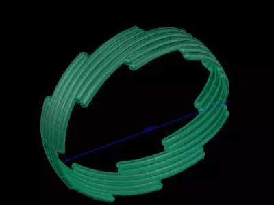 1300 Modular Gleam Bangle 62MM-20gm 3D print model