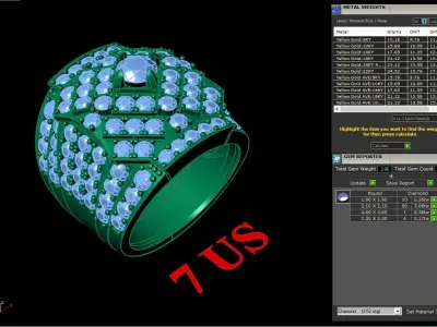 Luxury Men Rings Designs 4MR019 3D print model