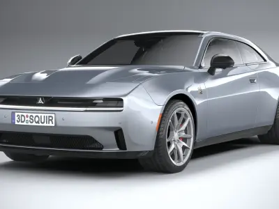 Dodge Charger Daytona 2024 LowPoly 3D model