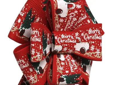 Christmas Bow Ribbon 40 Low-poly 3D model